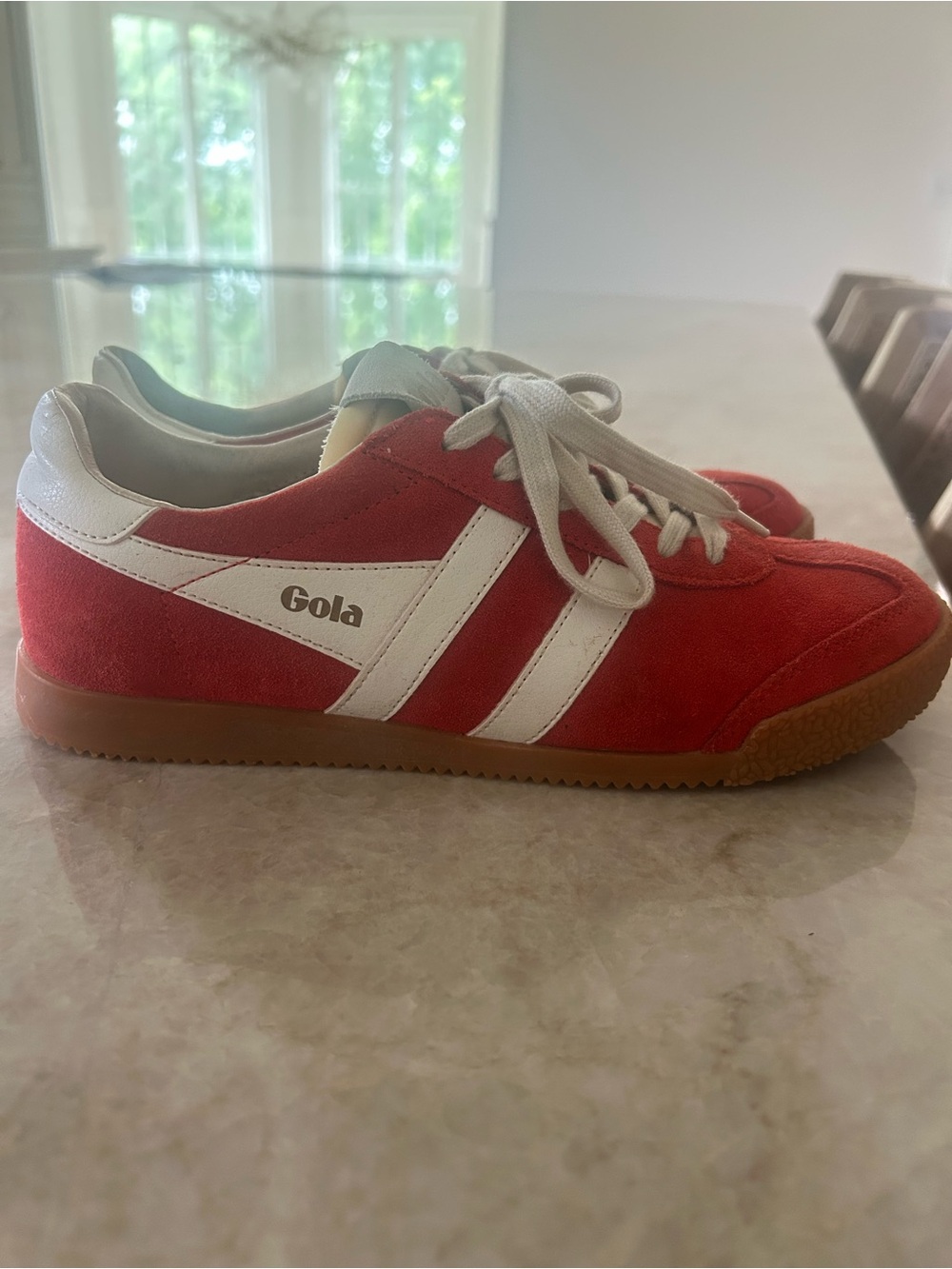 Women’s Gola Red Suede Sneakers